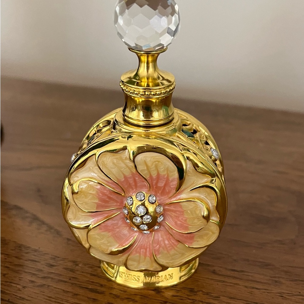 Gold and Pink Perfume Bottle